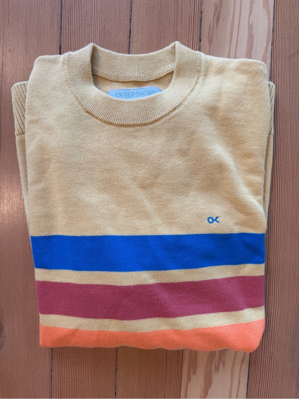 Outerknown Men's Yellow Crewneck Sweater